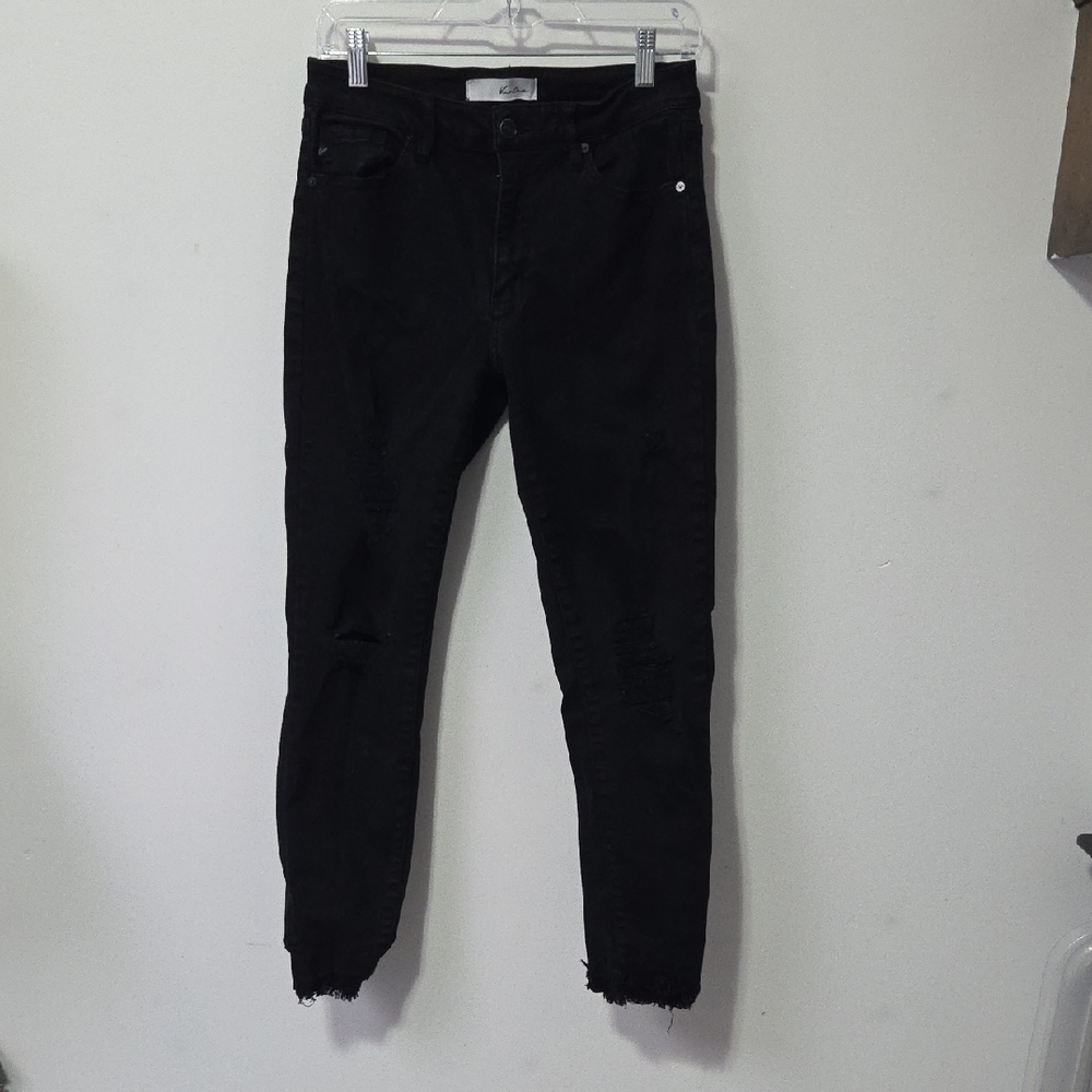 KanCan Women's Black Distressed Skinny Jeans